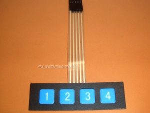 Keypad 4 SW, Membrane type, Self Adhesive