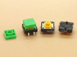 Green Square Cap for Omron B3F Series Switches