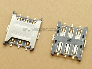 Nano SIM card Socket - 6 Pins - Push In type