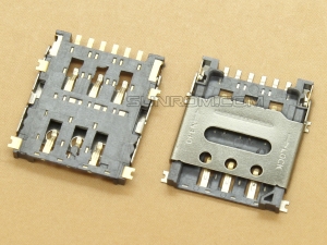 Nano SIM Card Holder - 6 pin - Flip Open - Metal Hinge