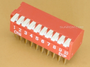 10 Way 2.54MM DIP switch R/A Piano Type
