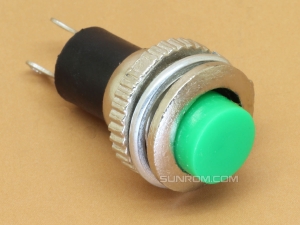 Green Push Button Switch 10mm Momentary Push to ON