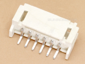 6 pin JST PH 2.0mm SMT Header Horizontal Right Angle Side Entry
