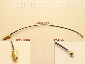 SMA to IPX/IPEX/uFL/u.FL RF Adapter Cable - 22cm