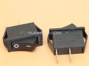 Black Rocker Switch KCD3 16A@250VAC ON/OFF SPST Snap in Panel
