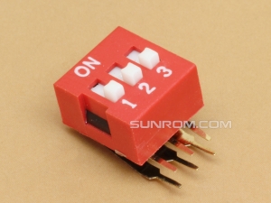 3 Way 2.54MM DIP switch Right Angle