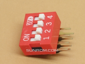 4 Way 2.54MM DIP switch Right Angle