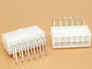12P 2x6 Minifit 4.2mm Right Angle Female PCB Header