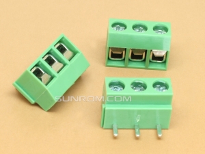 3P 5mm 10A Screw Terminal Light Right Angle
