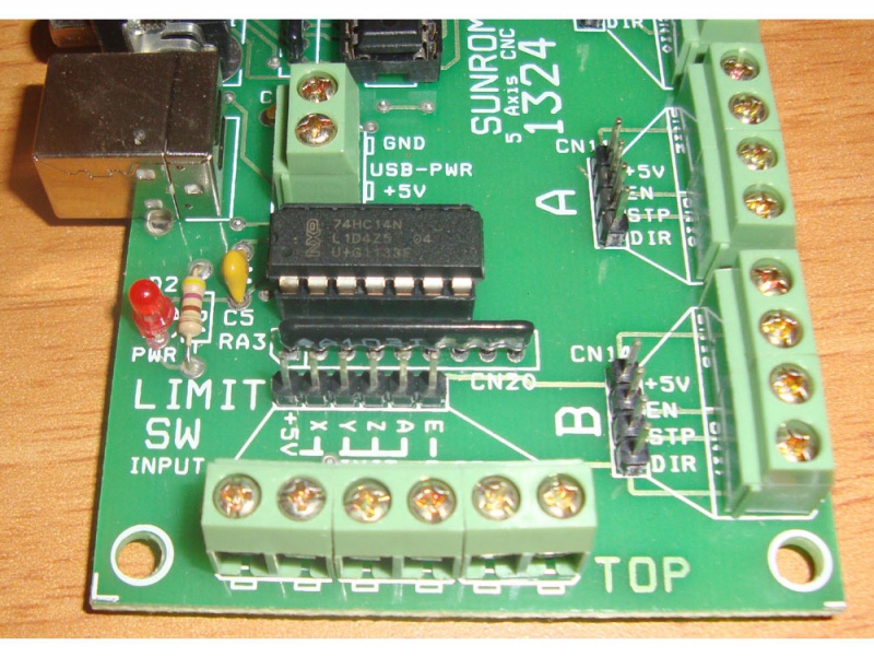 CNC 5 Axis Interface breakout for Mach3 by Parallel Port [1324