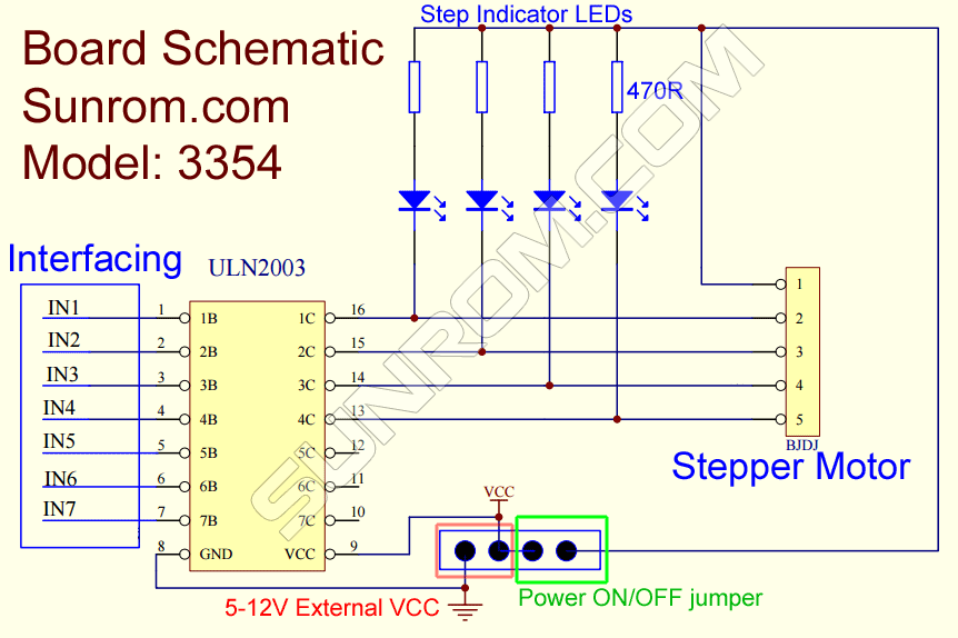 Stepper Motor(28BYJ-48) + Driver (ULN2003) [3354] Sunrom Technologies