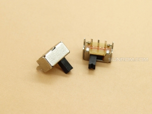 Slide Switch TH Horizontal - 3 pins - 1 circuits - 2 positions Knob 4mm