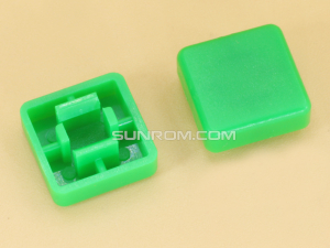 Green Square Cap for Omron B3F Series Switches