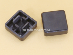 Black Square Cap for Omron B3F Series Switches