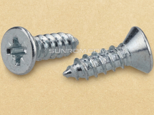 Self Tapping Screw #4 (2.9mm) Diameter x 9.5mm Length CSK Phillips Plus Mild Steel MS Zinc Plated