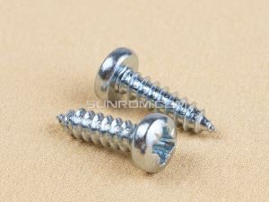 Self Tapping Screw #4 (2.9mm) Diameter x 9.5mm Length Pan Phillips Plus Mild Steel MS Zinc Plated