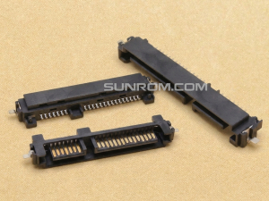 SATA Male SSD 7+15P PCB Mid-Mount 22P SMT - Three Sided Closed