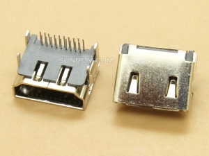 HDMI A-type 19P HD Female Double Row Through Hole