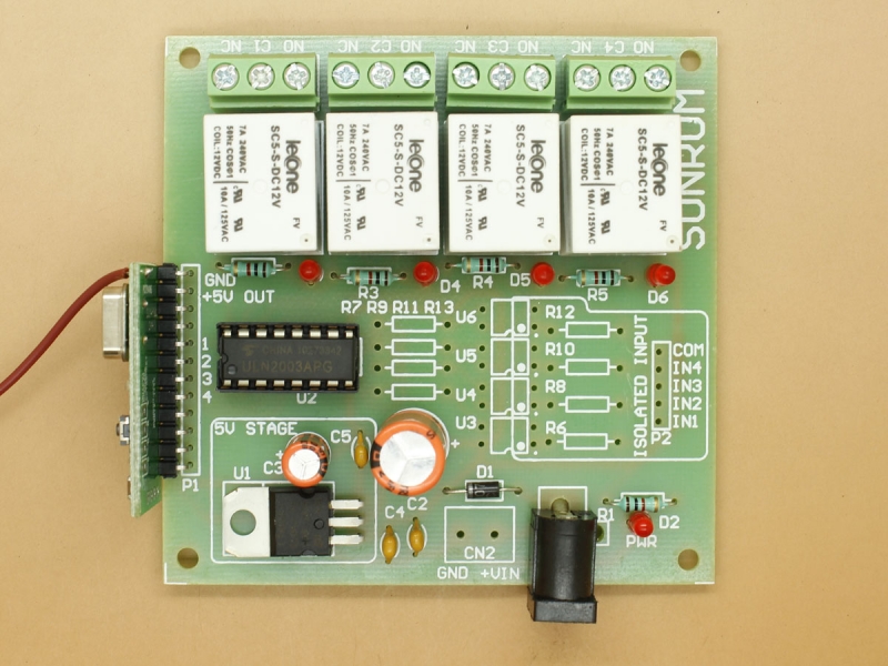 RF Remote Control Receiver Only 4 Relays [1448] Sunrom Electronics