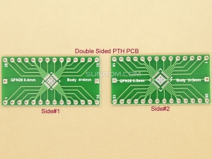 QFN28 0.4mm (Body 4x4mm) / QFN28 0.5mm (Body 5x5mm) SMD Adapter PCB