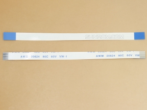 10 way 0.5mm Pitch 10cm Length FFC Cable - Same Direction