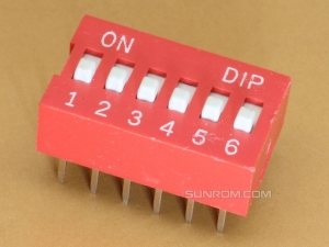 6 Way 2.54MM DIP switch
