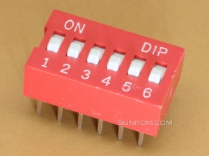 6 Way 2.54MM DIP switch