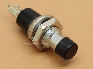 Black Push Button Switch 7mm Momentary Push to ON