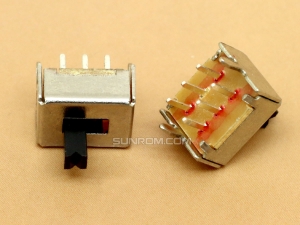 Slide Switch - Vertical - DPDT - 6P