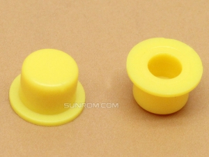 Yellow Cap for 6x6mm Tactile Switches - 7.4mm Diameter for 6/7/8mm switch height