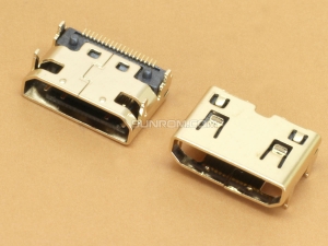 Mini HDMI C-type 19P HD Female SMD Gold Plated