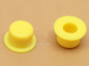 Yellow Cap for 6x6mm Tactile Switches - 7.4mm Diameter for 9mm to 20mm switch height