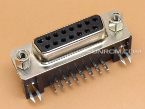 DB15 Female PCB Mount RA