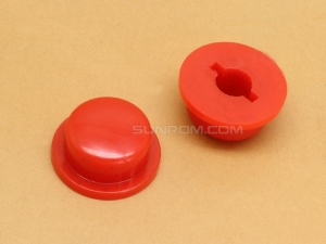 Red Cap for 6x6mm Tactile Switches - 9.7mm Diameter for 6/7/8mm switch height