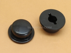 Black Cap for 6x6mm Tactile Switches - R7.5mm for 6/7/8mm switch height