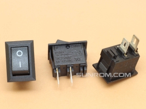 Black Rocker Switch KCD11 3A@250VAC ON/OFF SPST Snap in Panel