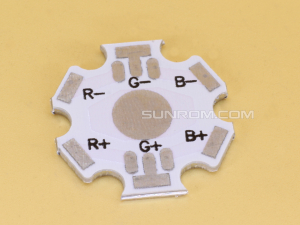 PCB for 3W RGB LED SMD 6pins - Aluminum 20mm Diameter