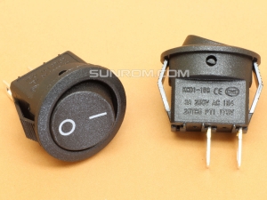 Round Rocker Switch KCD1-108 3A@250VAC ON/OFF SPST Snap in Panel