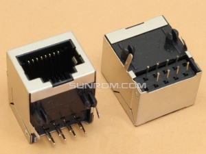 RJ45 8P8C Socket Side Entry Shielded Short Body PCB Mount for Network Ethernet