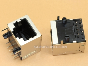 RJ45 8P8C Socket Side Entry PCB Mount for Network Ethernet