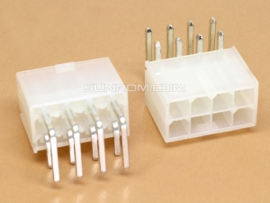 8P 2x4 Minifit 4.2mm Right Angle Female PCB Header