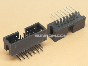 USB A-Type Female Dual Port PCB Right Angle [7174] : Sunrom