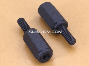 M3 x 12mm PCB Nylon Black Threaded Male/Female Spacer