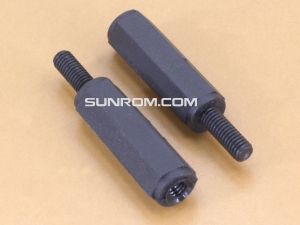 M3 x 20mm PCB Nylon Black Threaded Male/Female Spacer