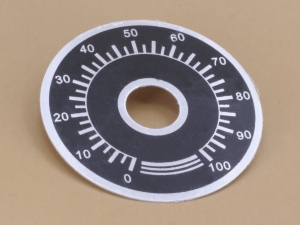 Indicator Dial Marking Plate 0-100 Aluminum