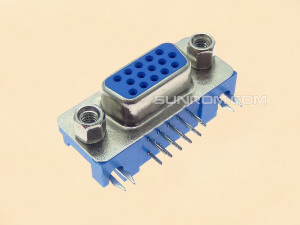 VGA Connector DB15 D-SUB Female PCB Mount Right Angle
