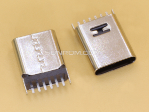 USB Type-C 6P USB 180 DIP 10.5mm