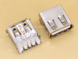 USB A-type Right Angle Male PCB Slot Bent Entry