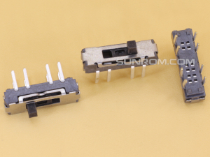Slide Switch TH Vertical - 8 pins - 2 circuits - 3 positions