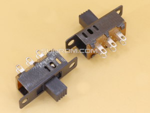 Slide Switch TH Vertical - 6 pins - 2 circuits - 3 positions